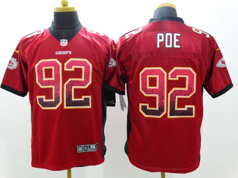 Men's Kansas City Chiefs Dontari Poe #92 Red Game Jersey1 football jersey product view 1