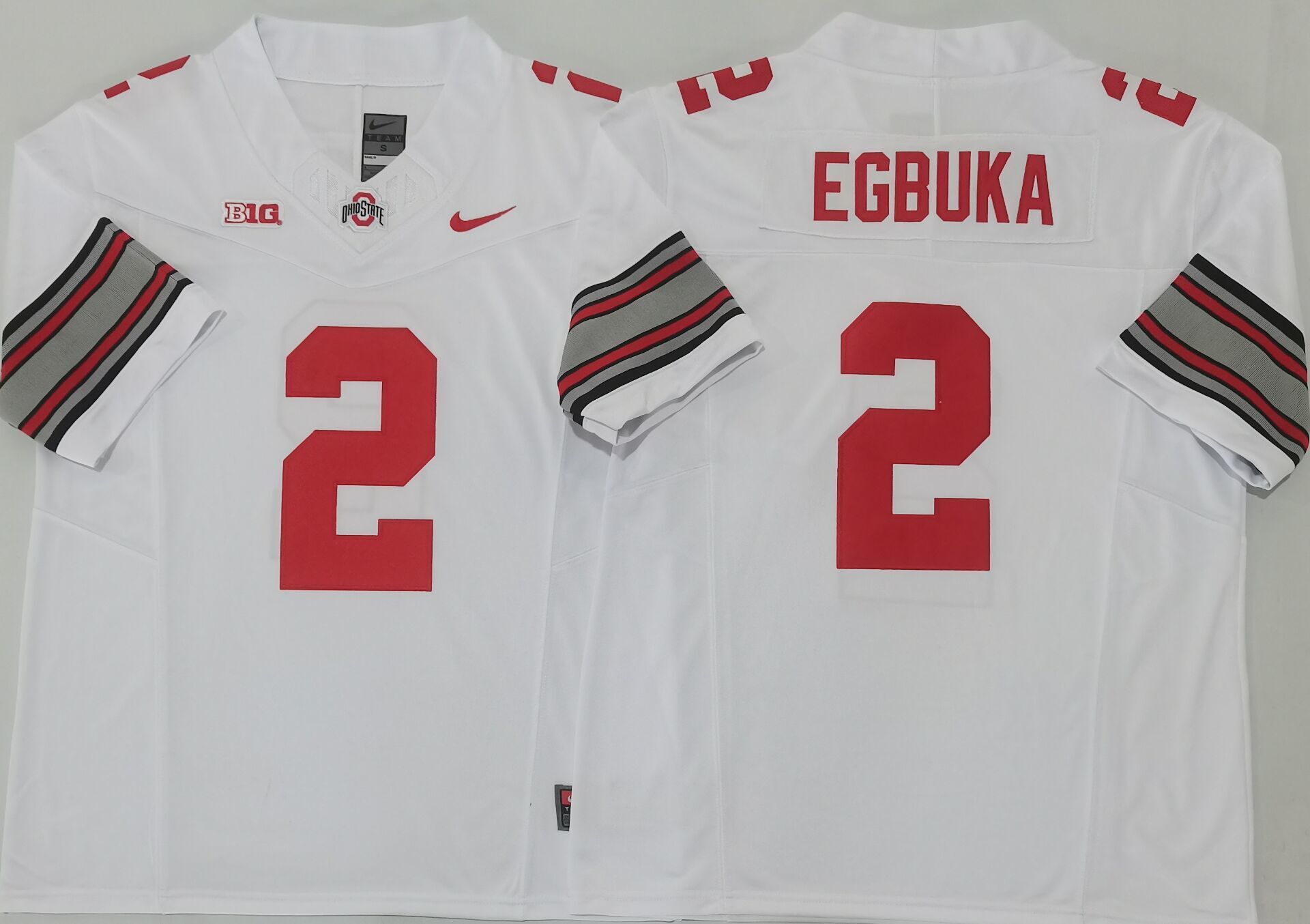 Men's Ohio State Buckeyes Emeka Egbuka White Player Jersey sports jersey product view 1