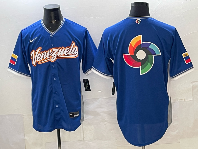 Men's Venezuela Baseball Royal 2026 World Baseball Classic Player Jersey baseball jersey product view 1