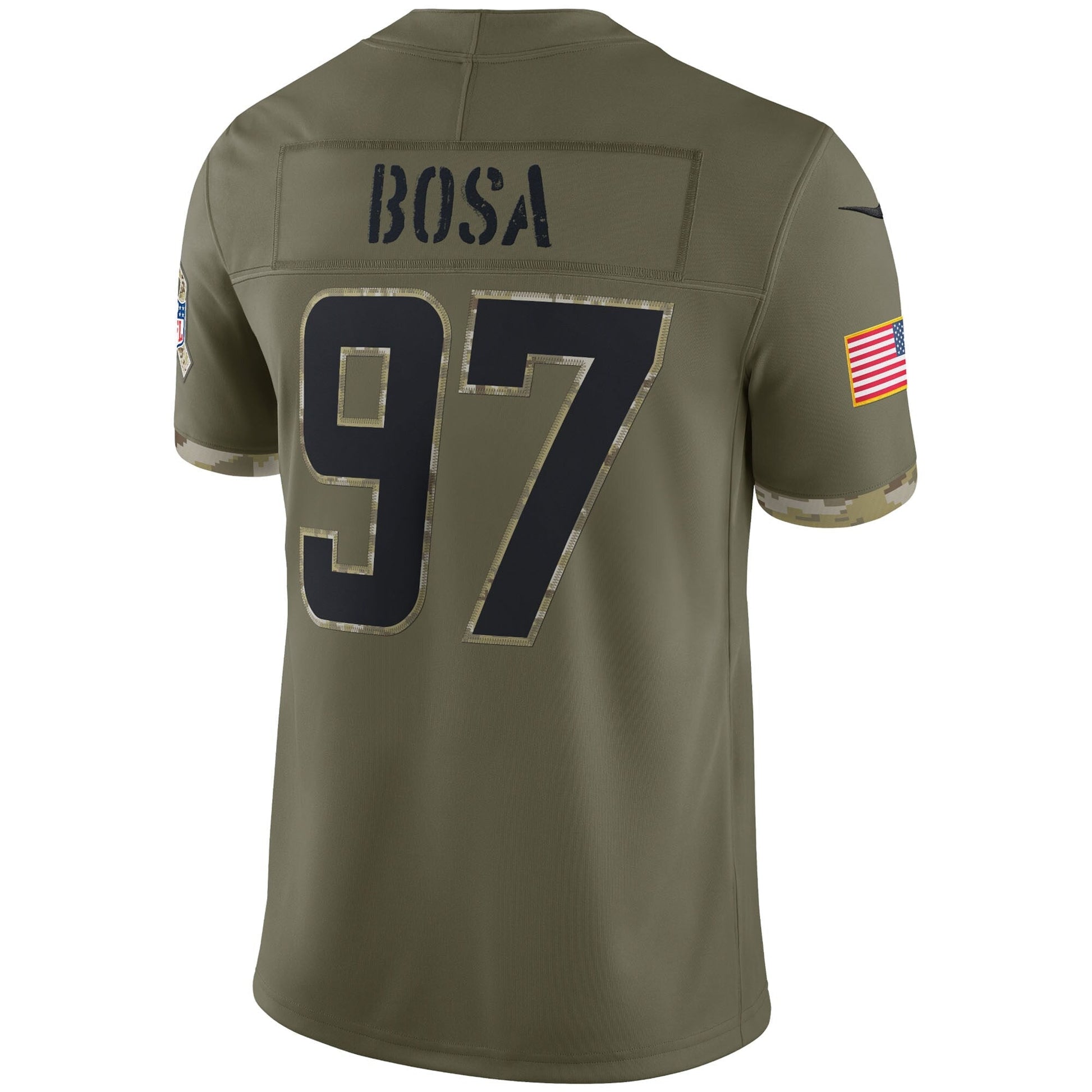 Joey Bosa Los Angeles Chargers 2022 Salute To Service Limited Jersey - Olive football jersey product view 3