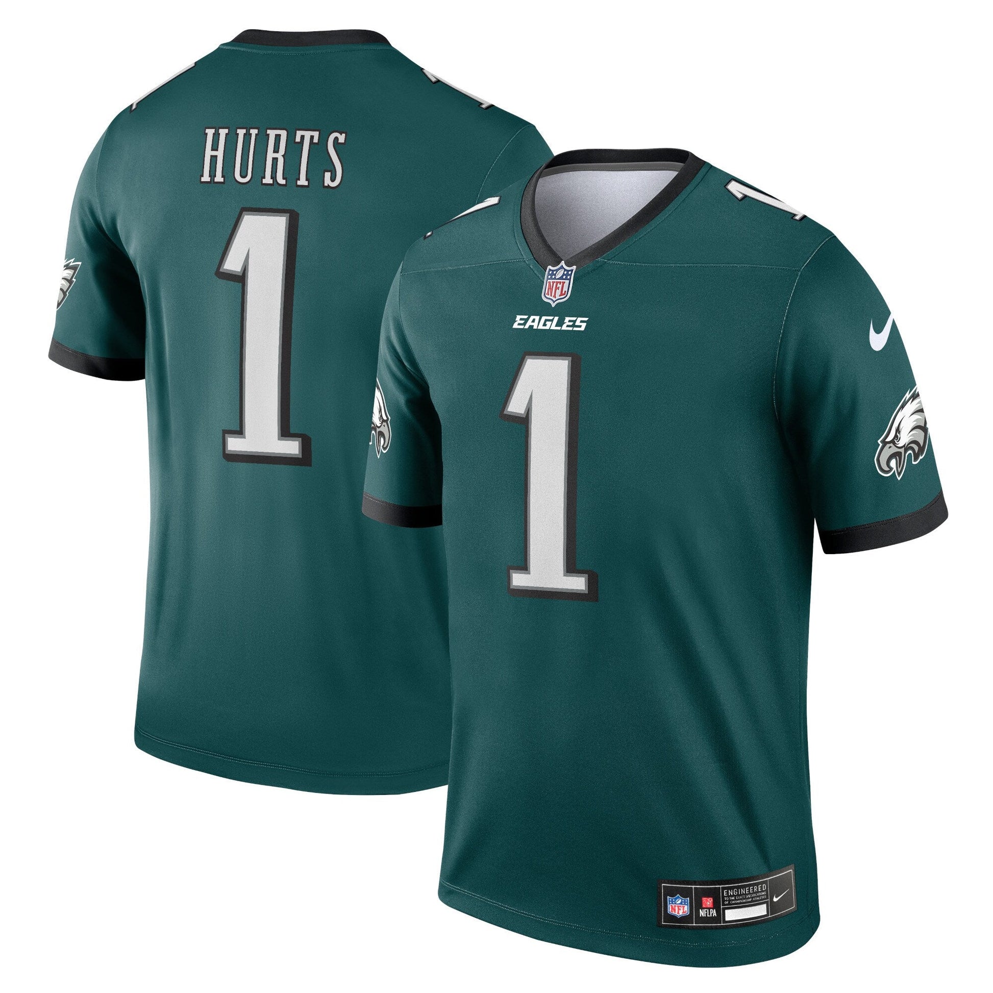 Jalen Hurts Philadelphia Eagles Legend Jersey - Midnight Green football jersey product view 1