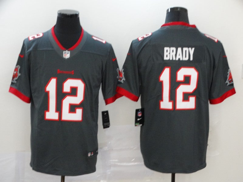 Men's Tampa Bay Buccaneers Tom Brady #12 Gray Game Jersey1 football jersey product view 1