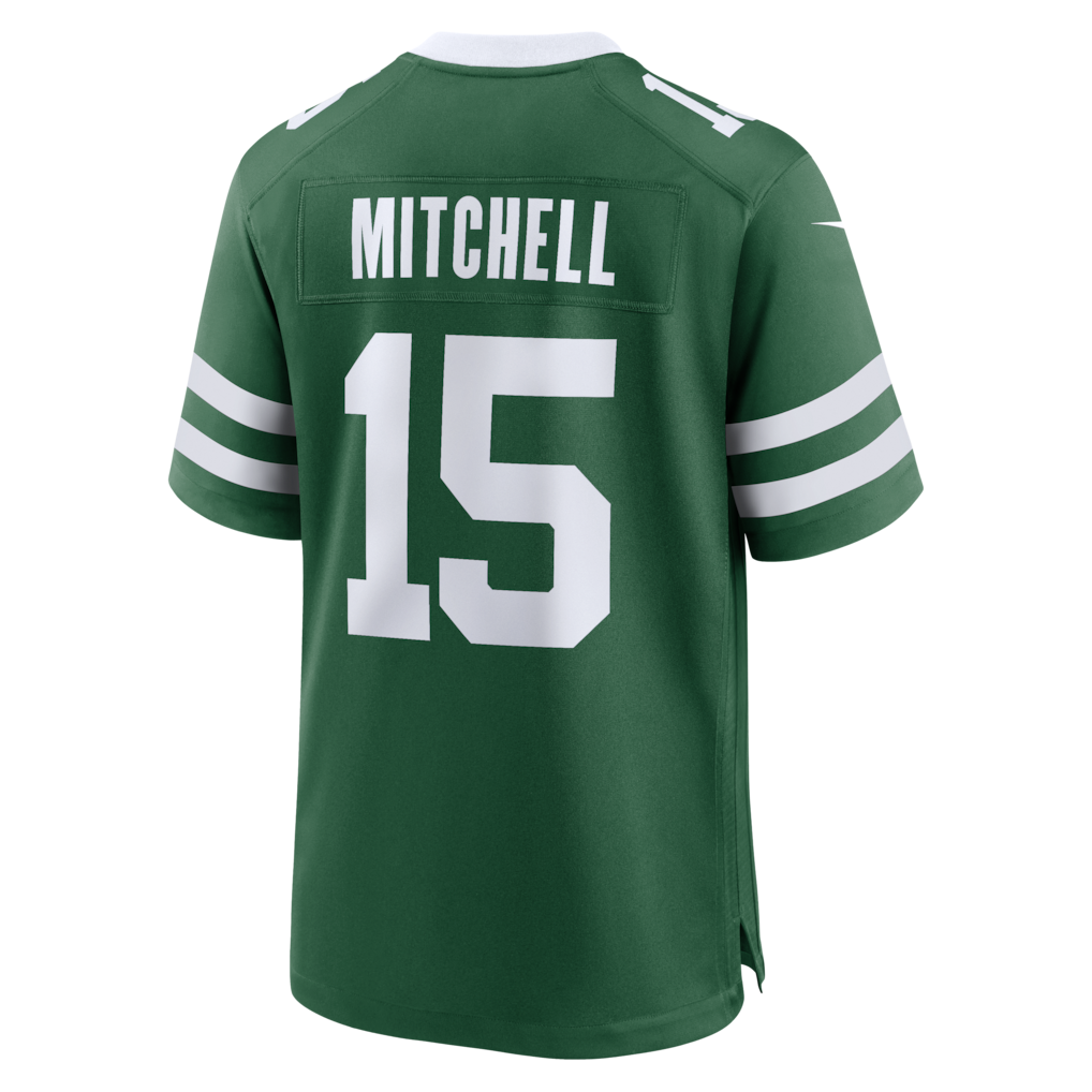 NY.Jets #15 Adonai Mitchell Legacy Green Team Game Jersey sports jersey product view 1
