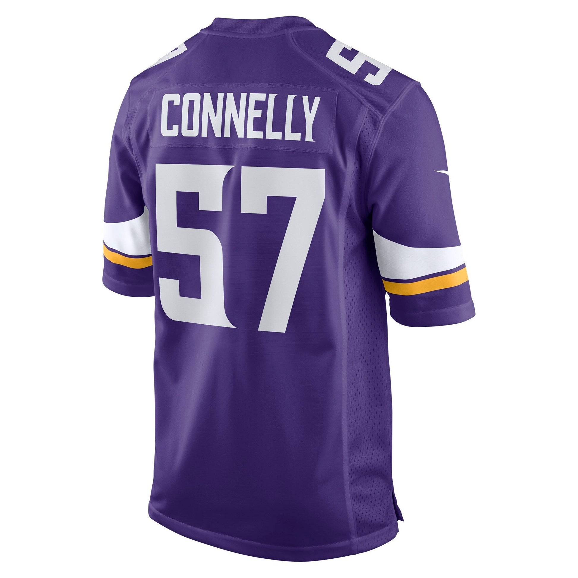 Ryan Connelly Minnesota Vikings Game Jersey - Purple football jersey product view 3
