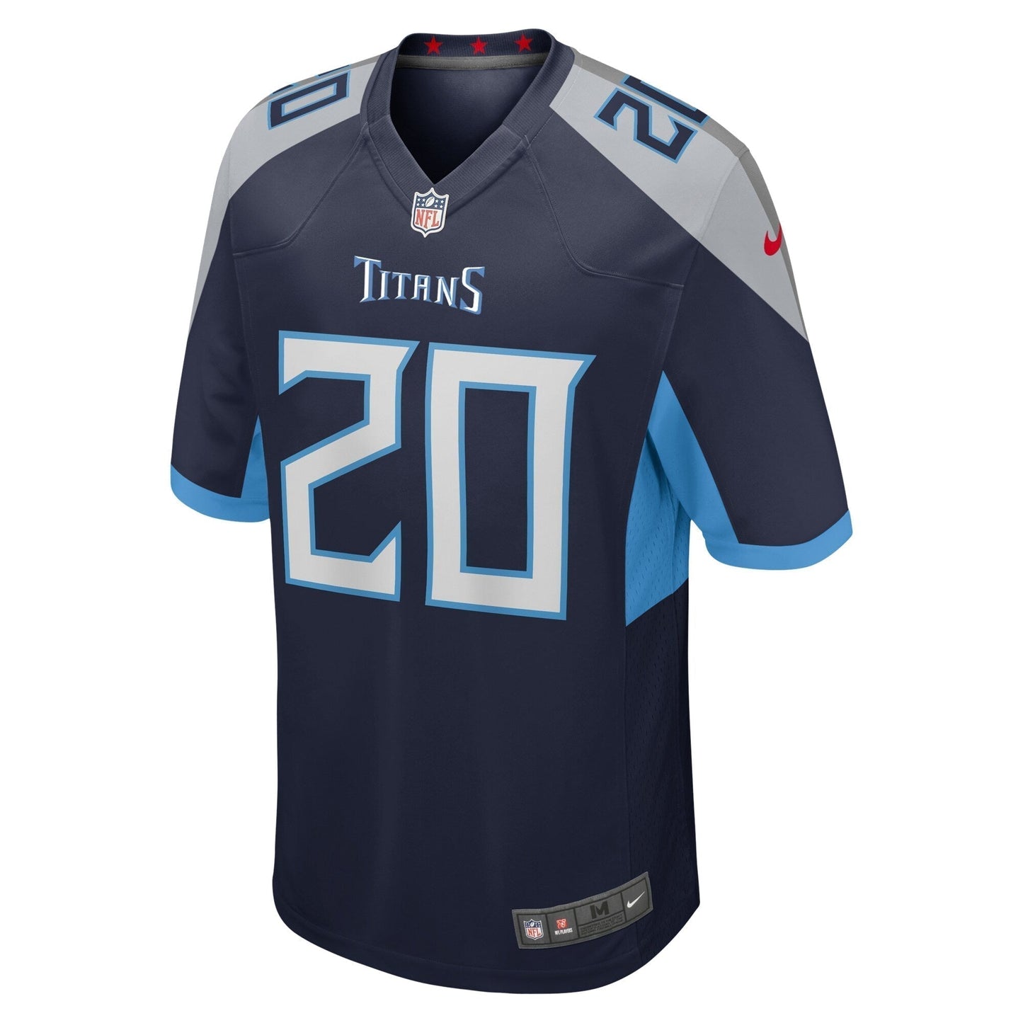 Tony Pollard Tennessee Titans Game Jersey - Navy football jersey product view 2