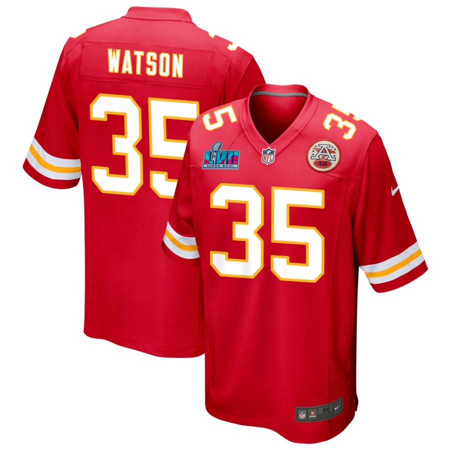Jaylen Watson Kansas City Chiefs Super Bowl LVII Game Jersey - Red football jersey product view 1