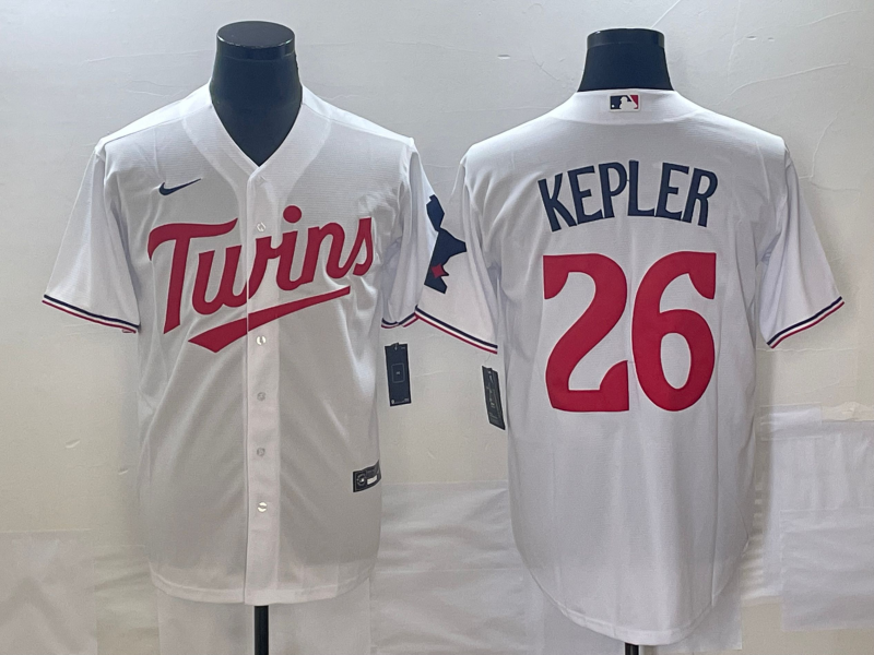 Men's Minnesota Twins Max Kepler #26 White Home Replica Player Jersey baseball jersey product view 1