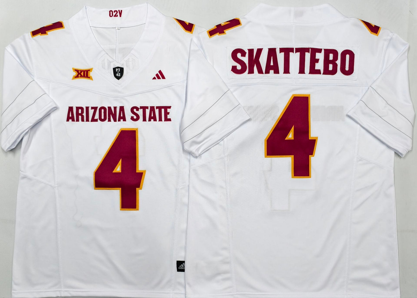 Men's Arizona State Sun Devils Cameron Skattebo White Player Jersey sports jersey product view 1