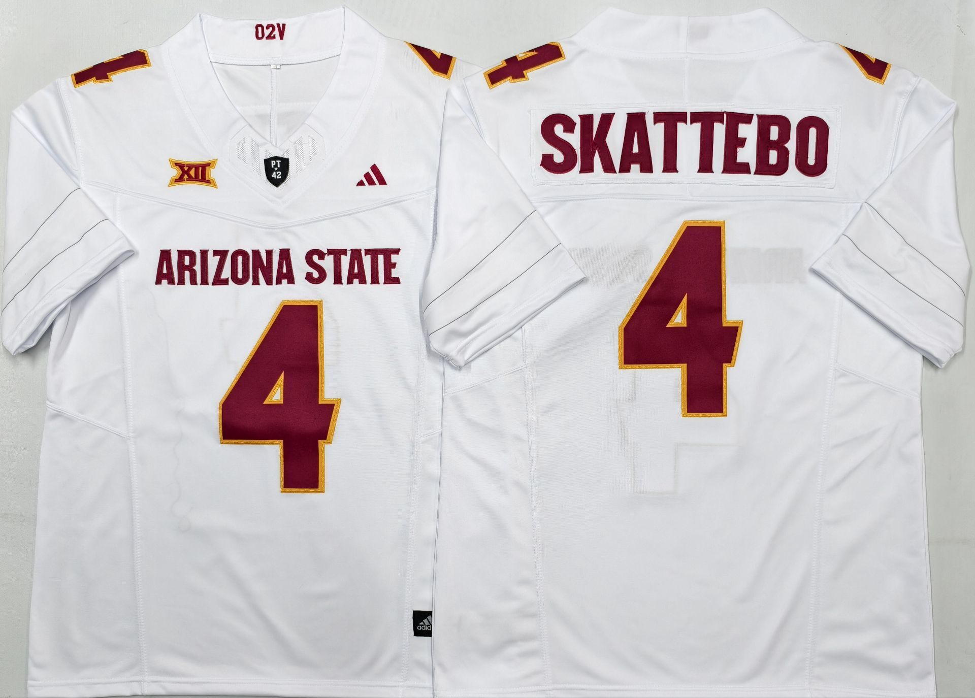 Men's Arizona State Sun Devils Cameron Skattebo White Player Jersey sports jersey product view 1