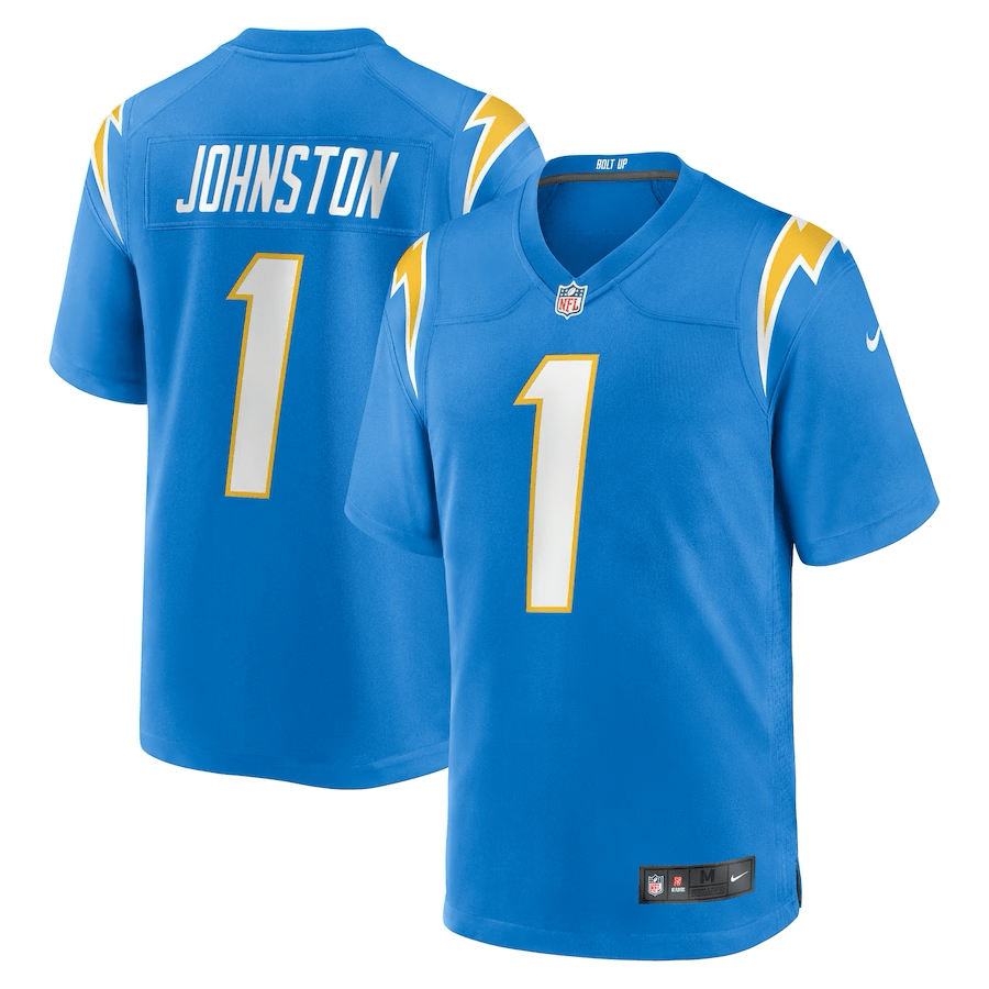 Quentin Johnston Los Angeles Chargers Jersey football jersey product view 1