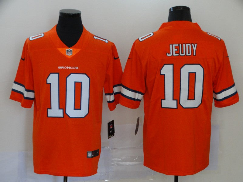 Men's Denver Broncos Jerry Jeudy #10 Orange Game Player Jersey1 football jersey product view 1