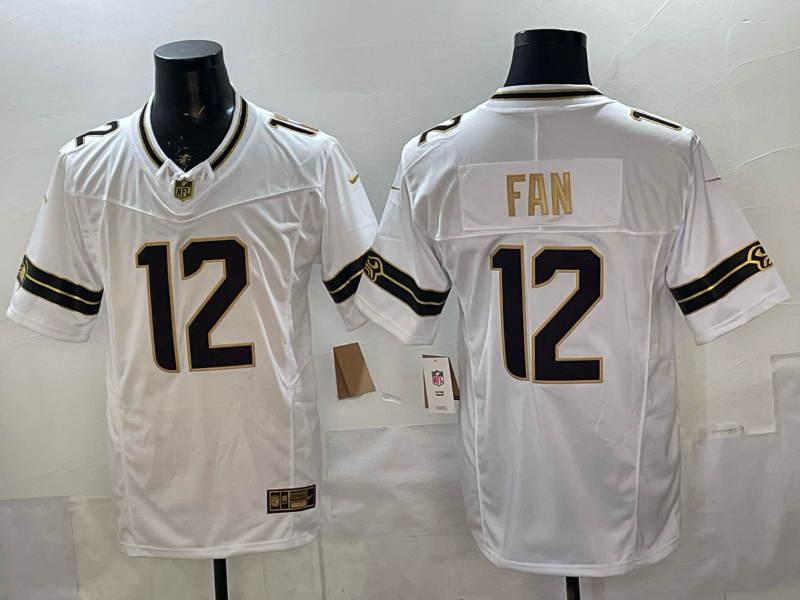 Men's Seattle Seahawks 12s White Game Player Jersey football jersey product view 1