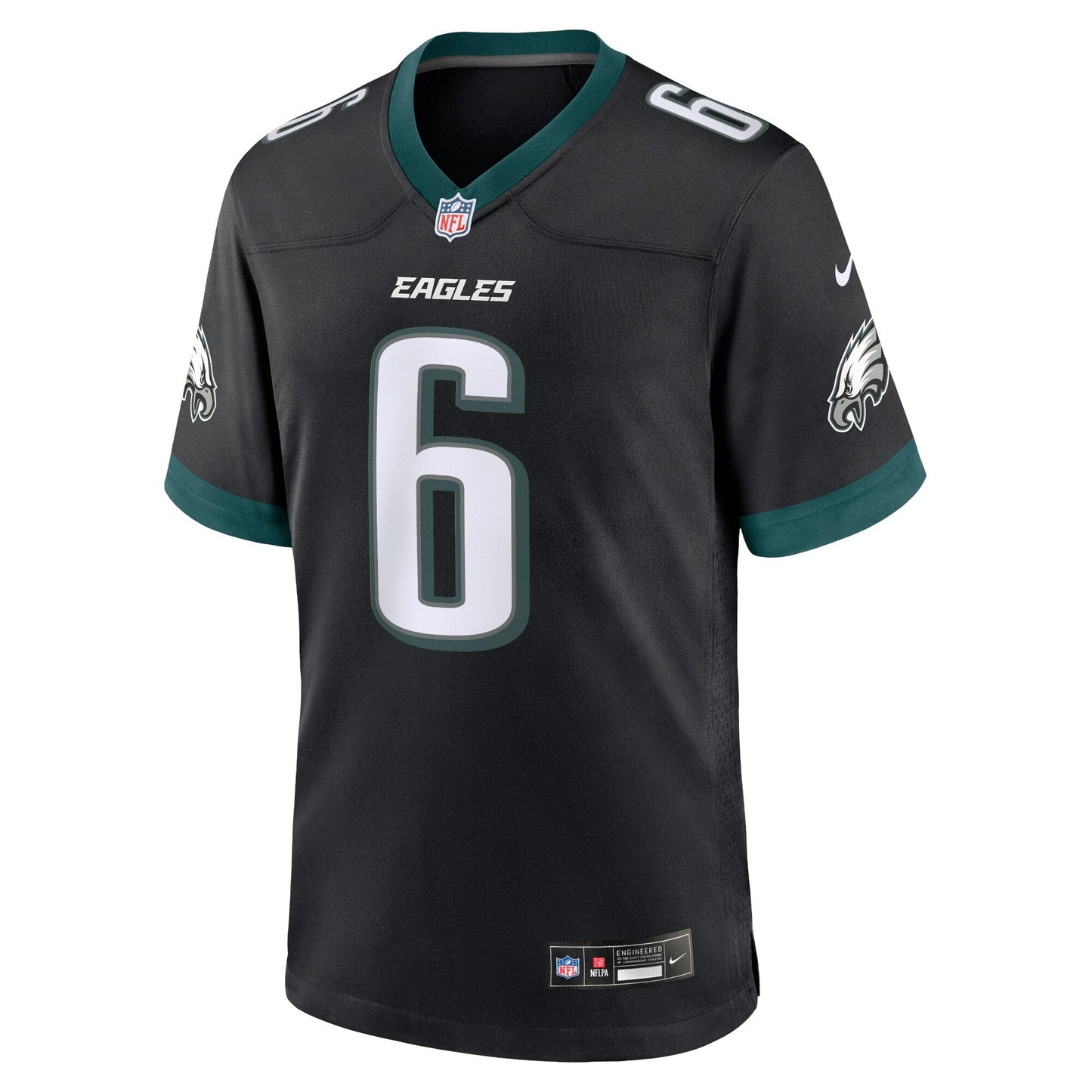 DeVonta Smith Philadelphia Eagles Alternate Game Jersey - Black football jersey product view 2