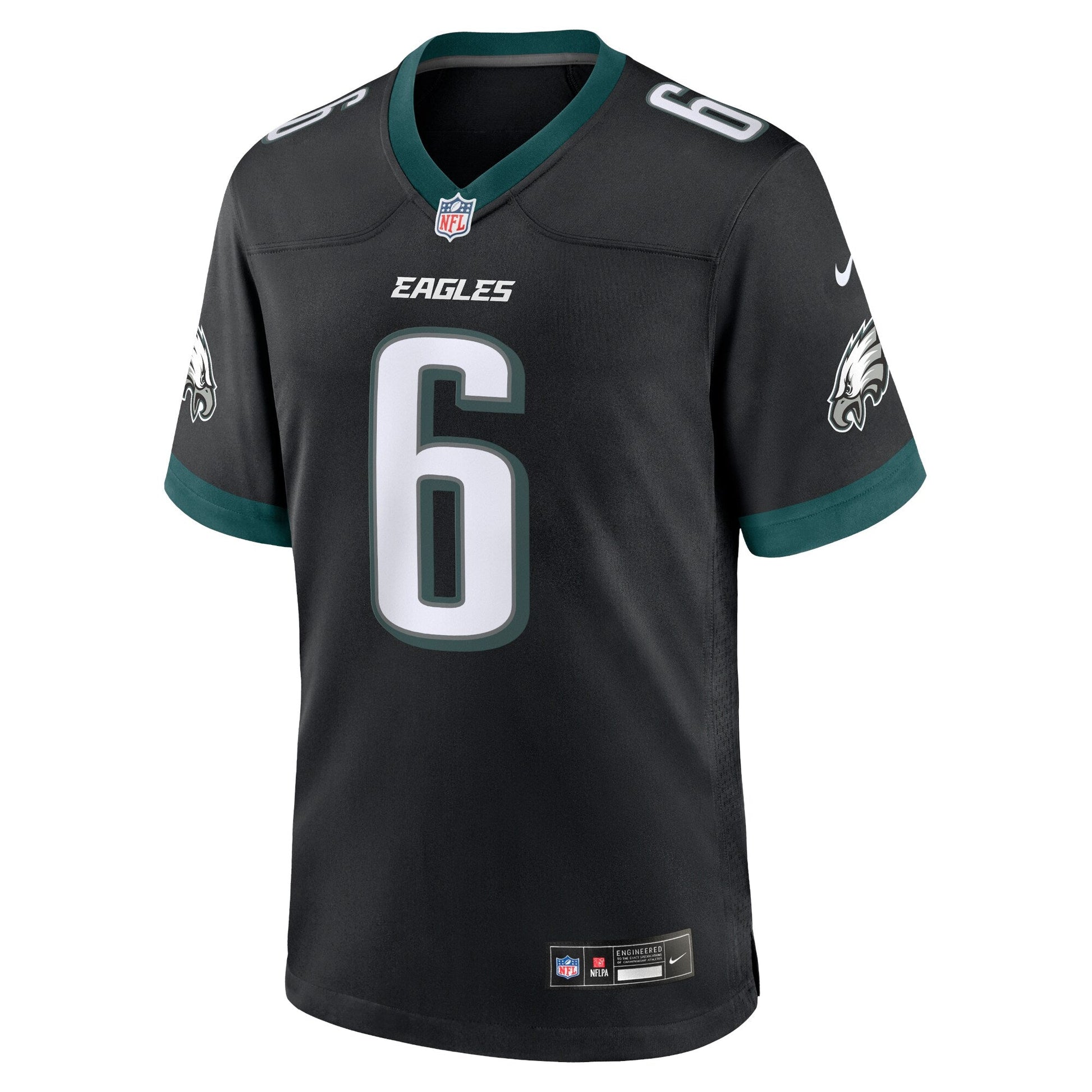 DeVonta Smith Philadelphia Eagles Alternate Game Jersey - Black football jersey product view 2