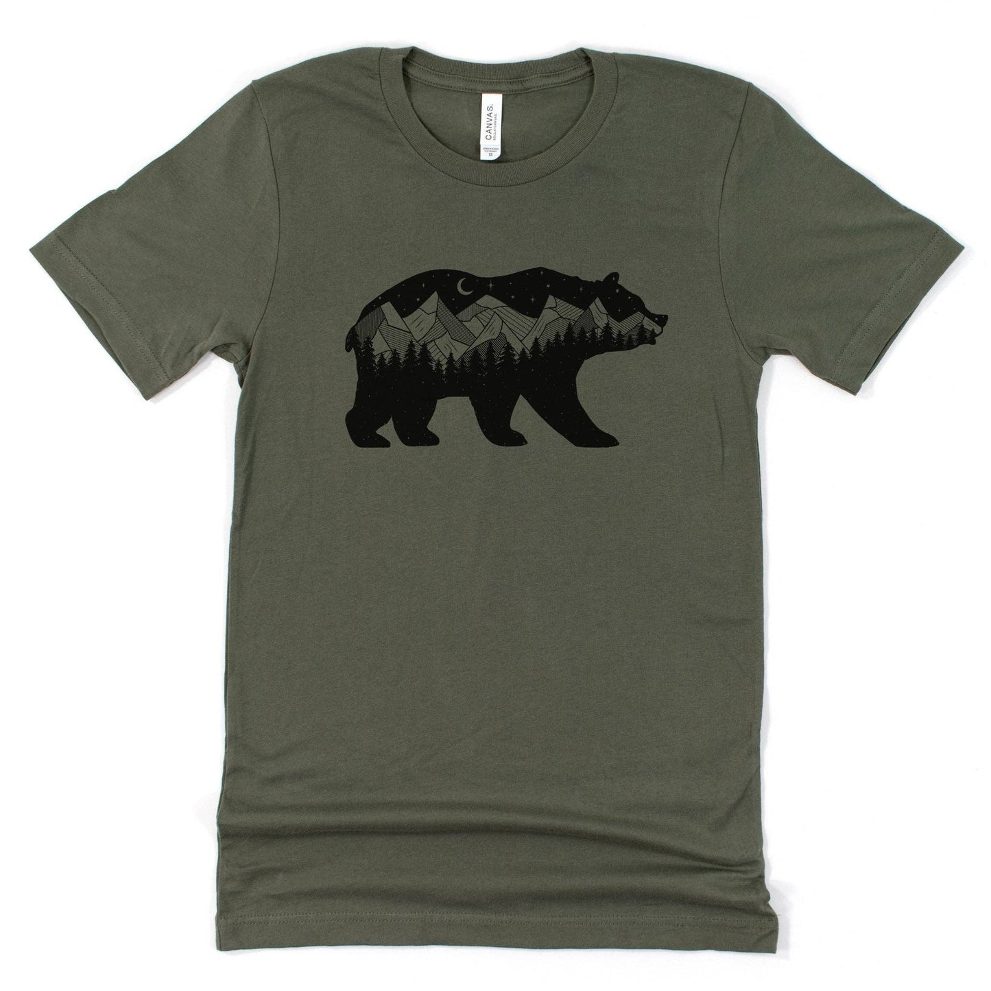 Midnight Forest Bear Graphic Tee 047 Unisex T-shirt, Sweatshirt, Hoodie, Long Sleeve Tee - T-Shirt, Sweatshirt, Hoodie