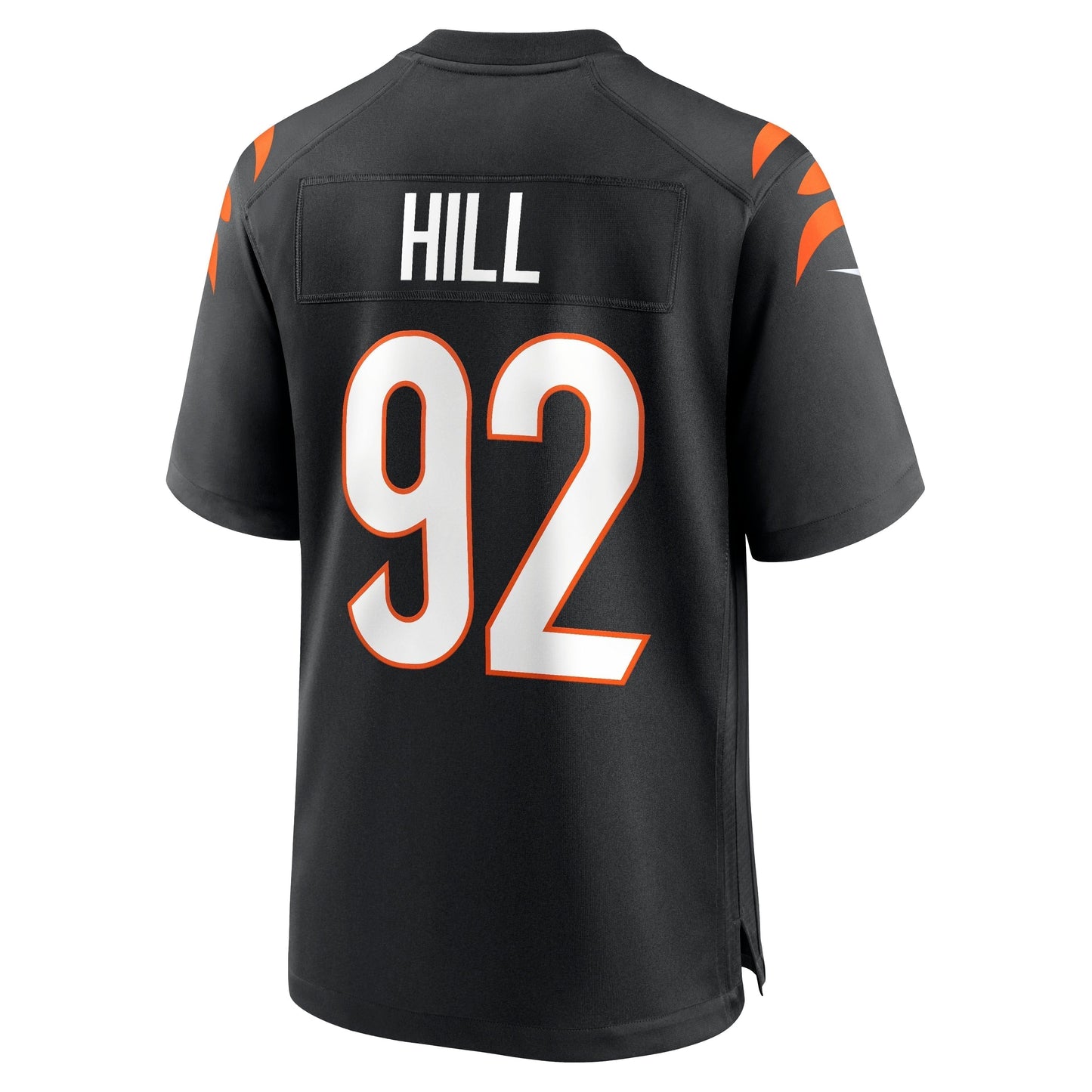B.J. Hill Cincinnati Bengals Game Jersey - Black football jersey product view 3