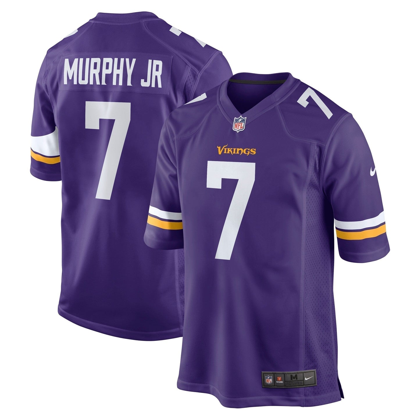 Byron Murphy Jr. Minnesota Vikings Game Jersey - Purple football jersey product view 1
