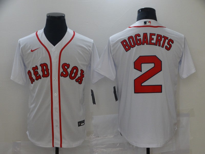 Men's Boston Red Sox Xander Bogaerts #2 White Replica Baseball Jersey baseball jersey product view 1