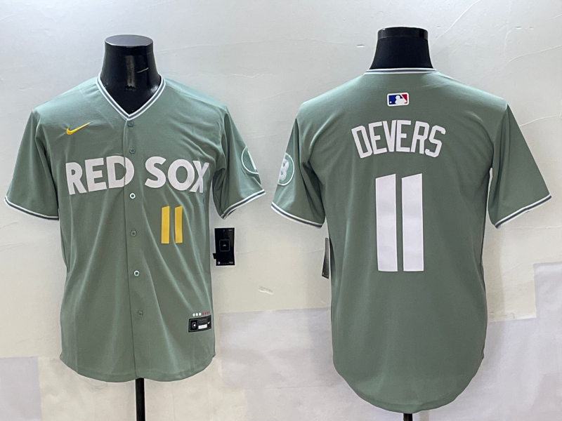 Men's Boston Red Sox Rafael Devers Gray 2025 City Connect Limited Player Jersey baseball jersey product view 1