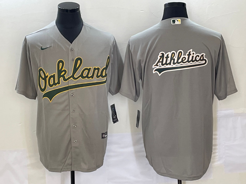 Men's Oakland Athletics Gray Replica Player Jersey baseball jersey product view 1