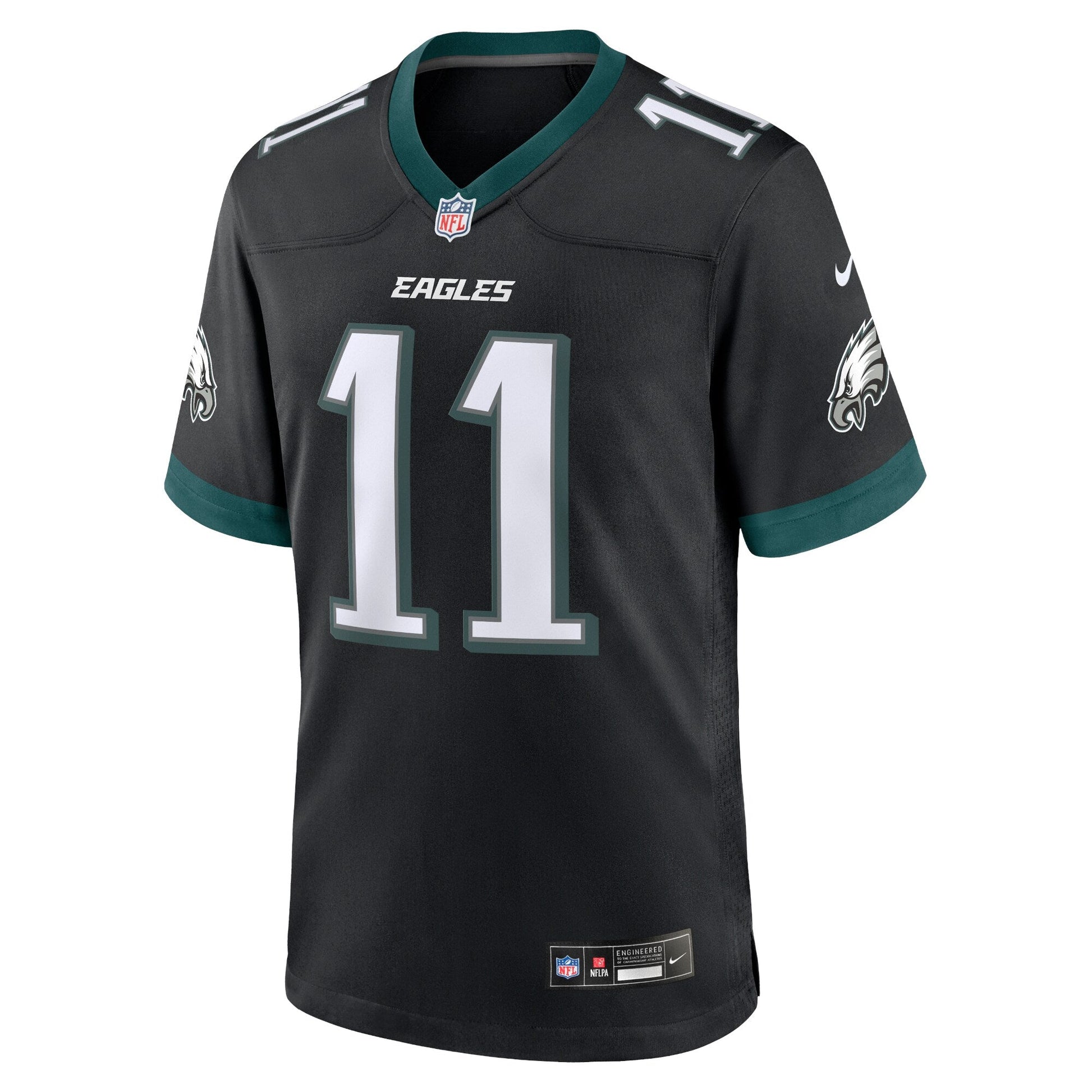 A.J. Brown Philadelphia Eagles Alternate Game Jersey - Black football jersey product view 2