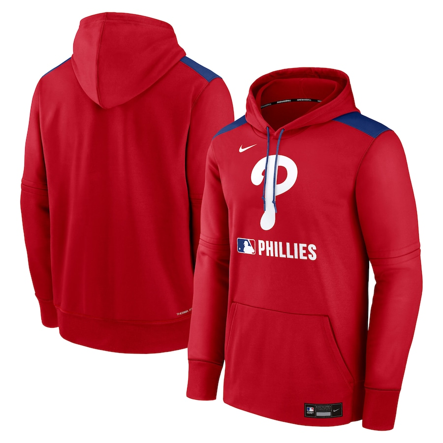 Philadelphia Phillies Performance Pullover Red Hoodie baseball jersey product view 1