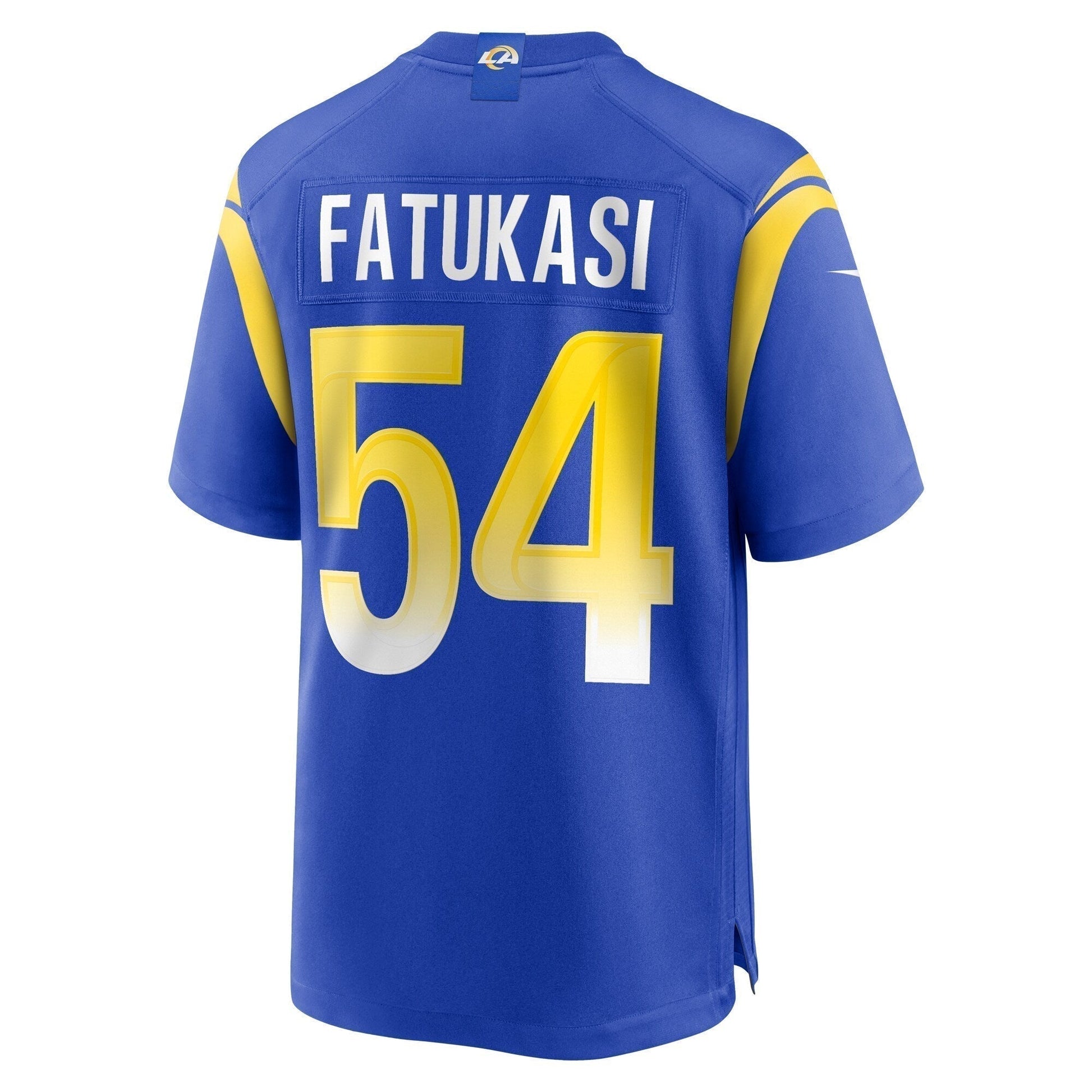 Olakunle Fatukasi Los Angeles Rams Game Jersey - Royal football jersey product view 3