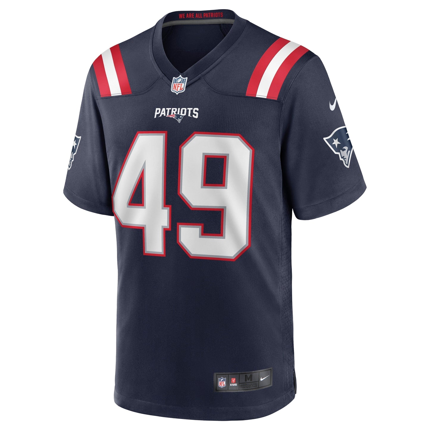 Joe Cardona New England Patriots Game Jersey - Navy football jersey product view 2