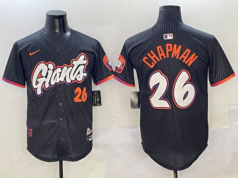 Men's San Francisco Giants Matt Chapman Black 2025 City Connect Limited Player Jersey baseball jersey product view 1
