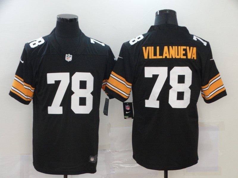 Men's Pittsburgh Steelers Alejandro Villanueva Black Player Game Jersey football jersey product view 1