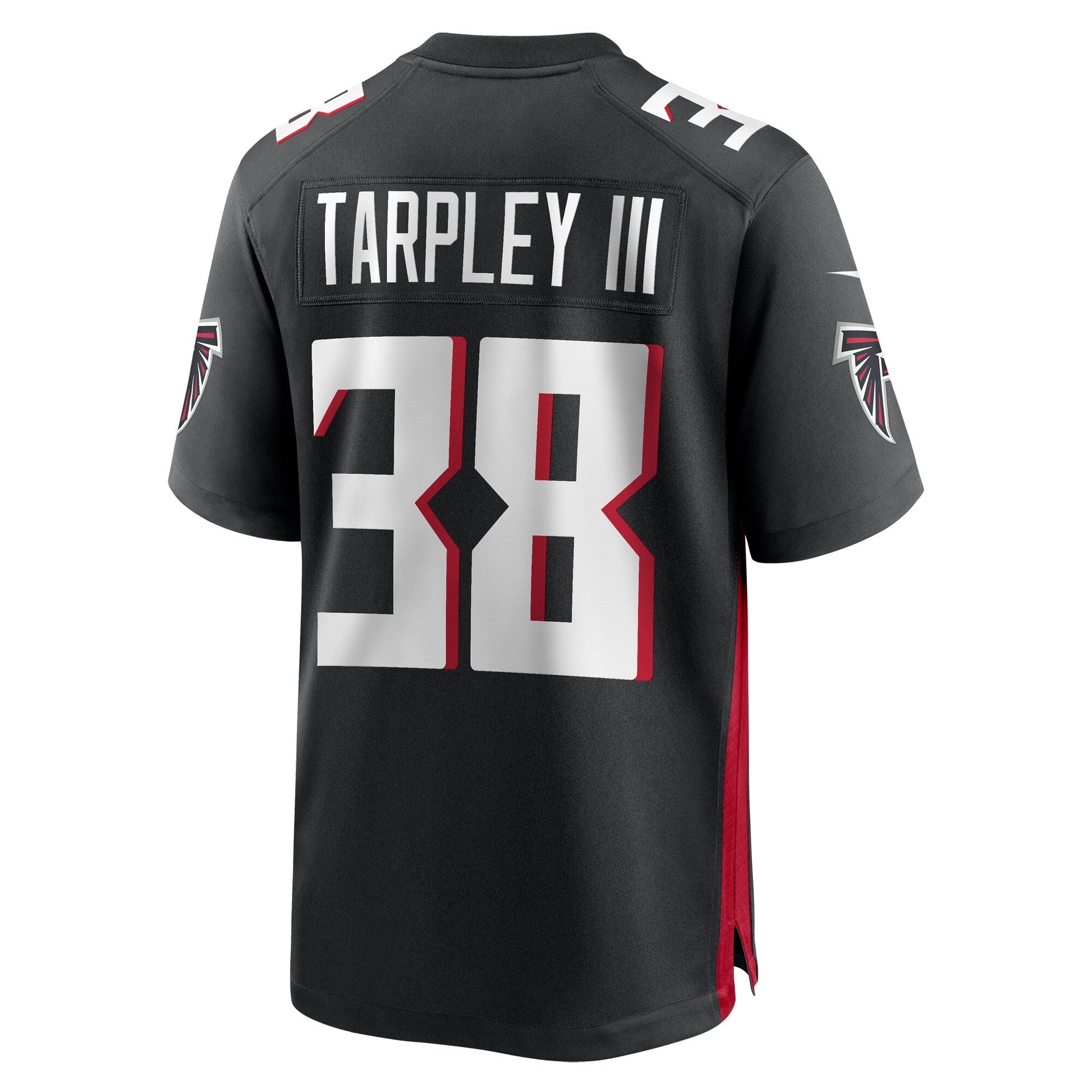 Arnold Tarpley III Atlanta Falcons Game Jersey - Black football jersey product view 3