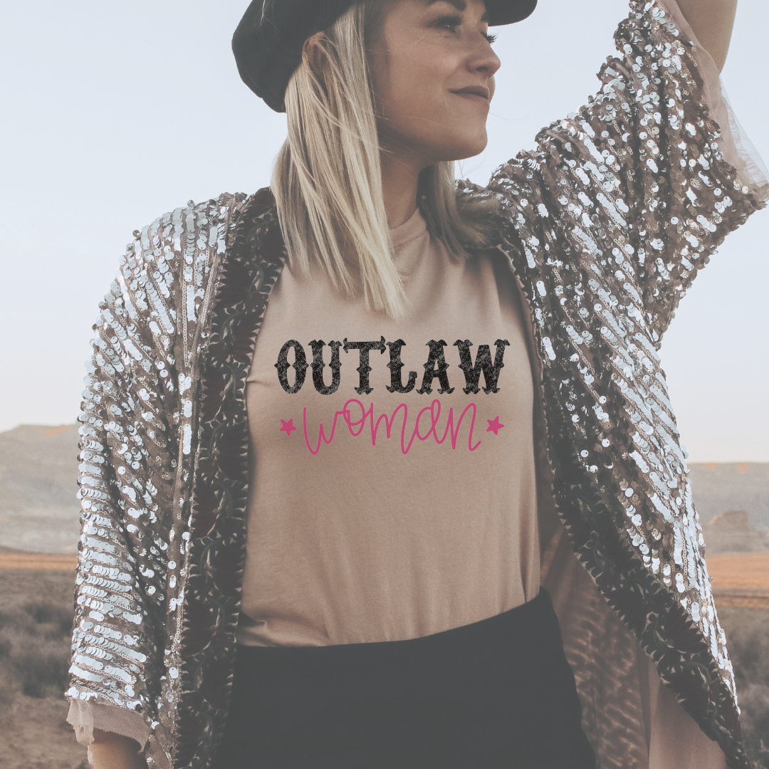 Outlaw Woman Western Country Graphic Tee Unisex T-shirt, Sweatshirt, Hoodie, Long Sleeve Tee - T-Shirt, Sweatshirt, Hoodie