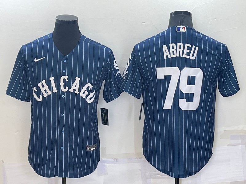 Men's Chicago White Sox Jose Abreu Blue Replica Baseball Jersey baseball jersey product view 1