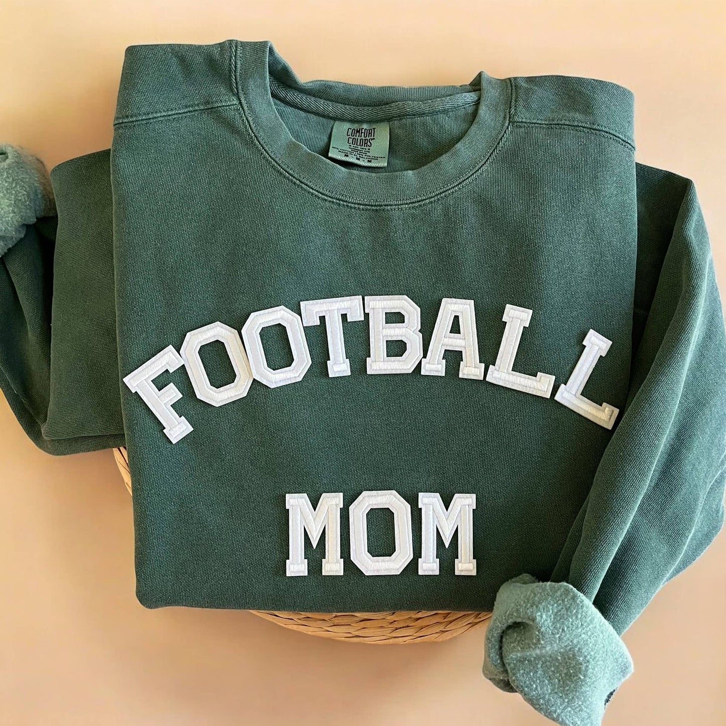 Comfort Colors Football Mom Sweatshirt, Football Apparel Unisex T-shirt, Sweatshirt, Hoodie, Long Sleeve Tee - T-Shirt, Sweatshirt, Hoodie
