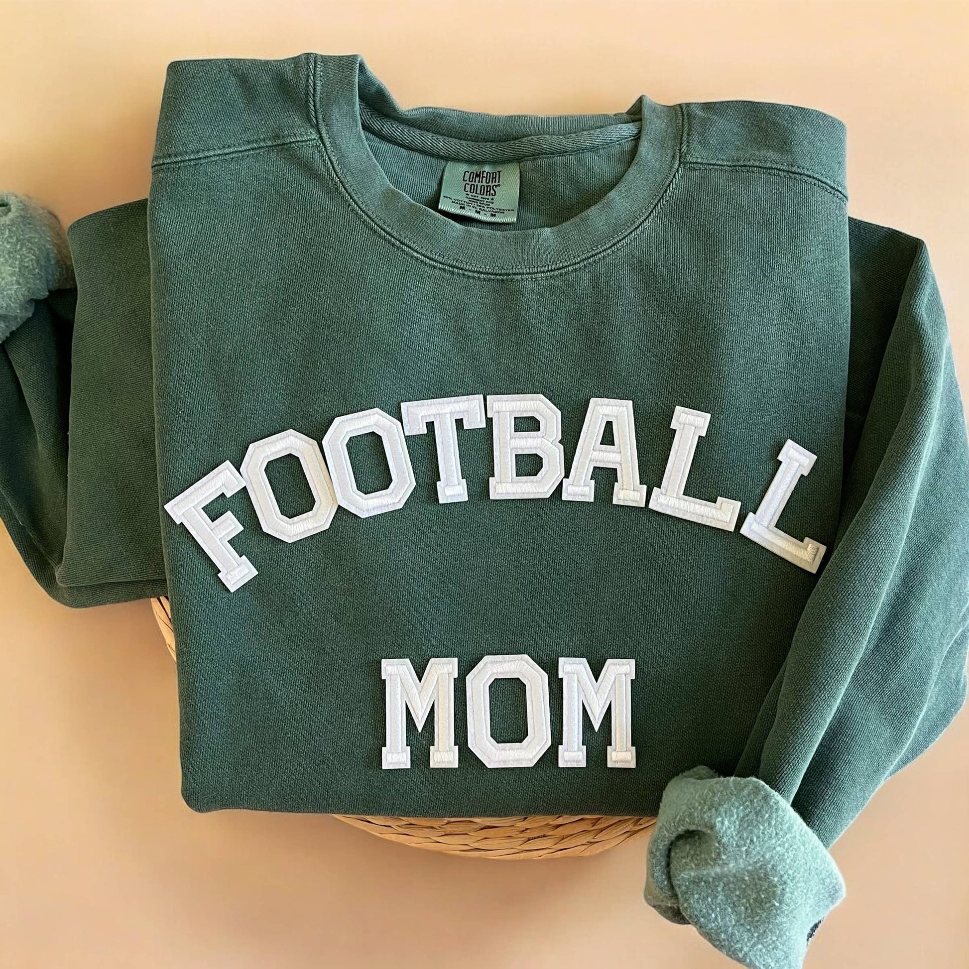 Comfort Colors Football Mom Sweatshirt, Football Apparel Unisex T-shirt, Sweatshirt, Hoodie, Long Sleeve Tee - T-Shirt, Sweatshirt, Hoodie