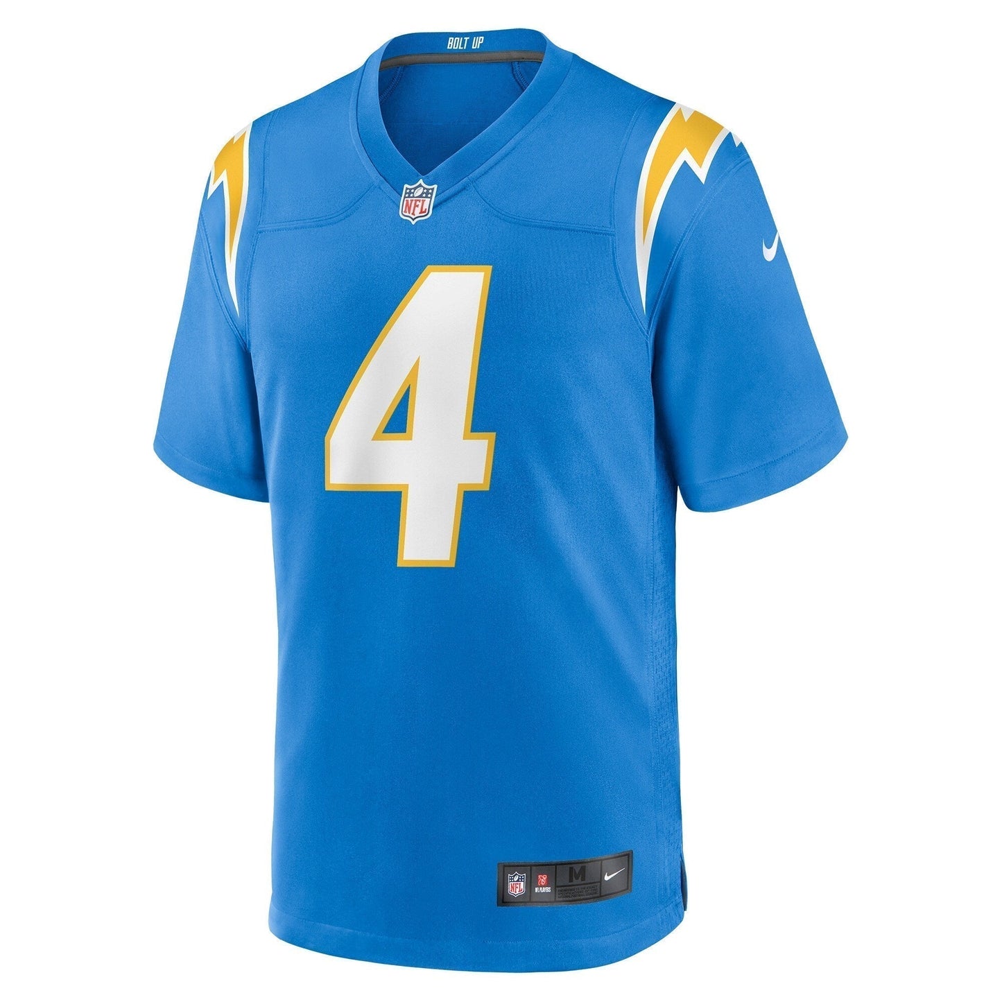 Gus Edwards Los Angeles Chargers Game Jersey - Powder Blue football jersey product view 2