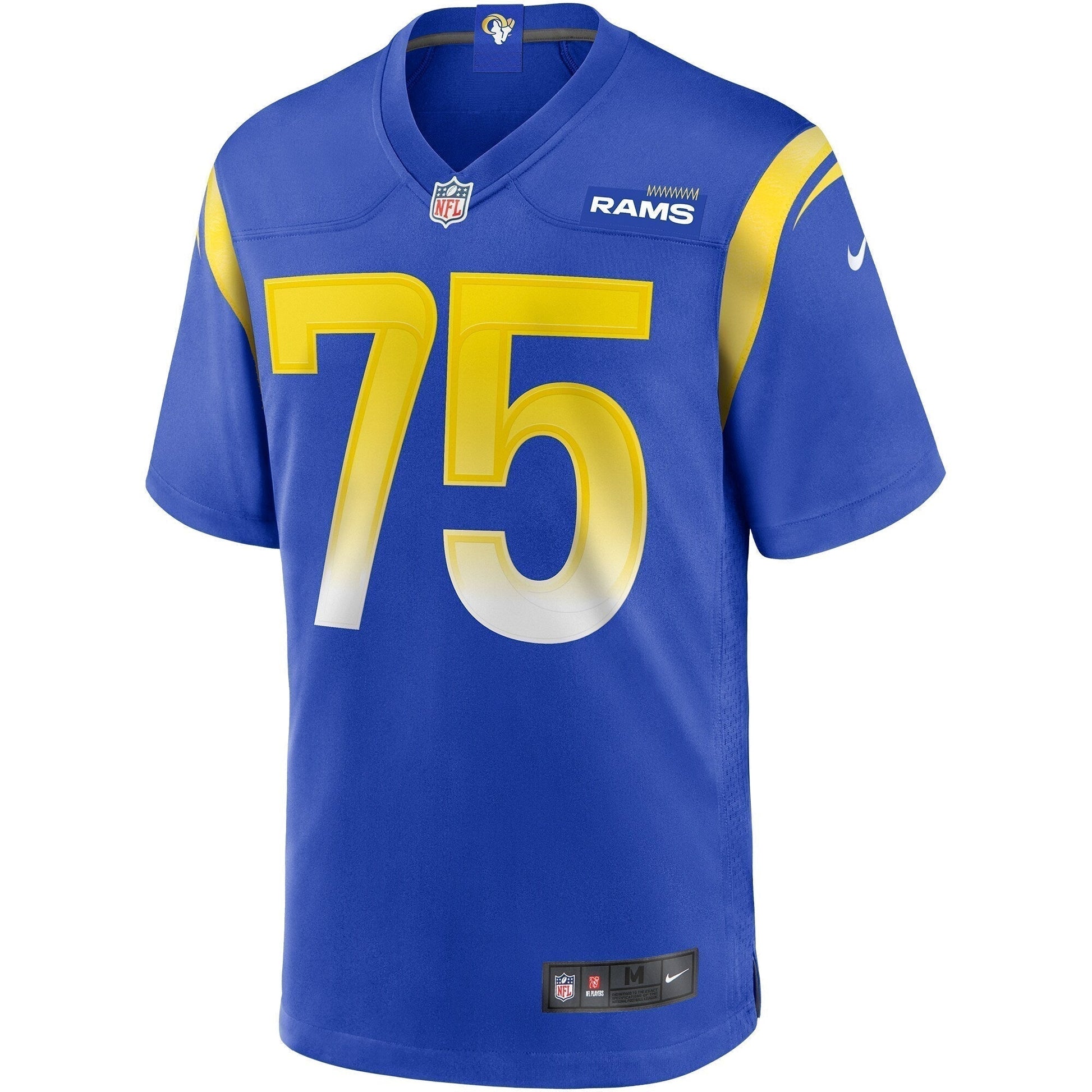 Deacon Jones Los Angeles Rams Game Retired Jersey - Royal football jersey product view 2