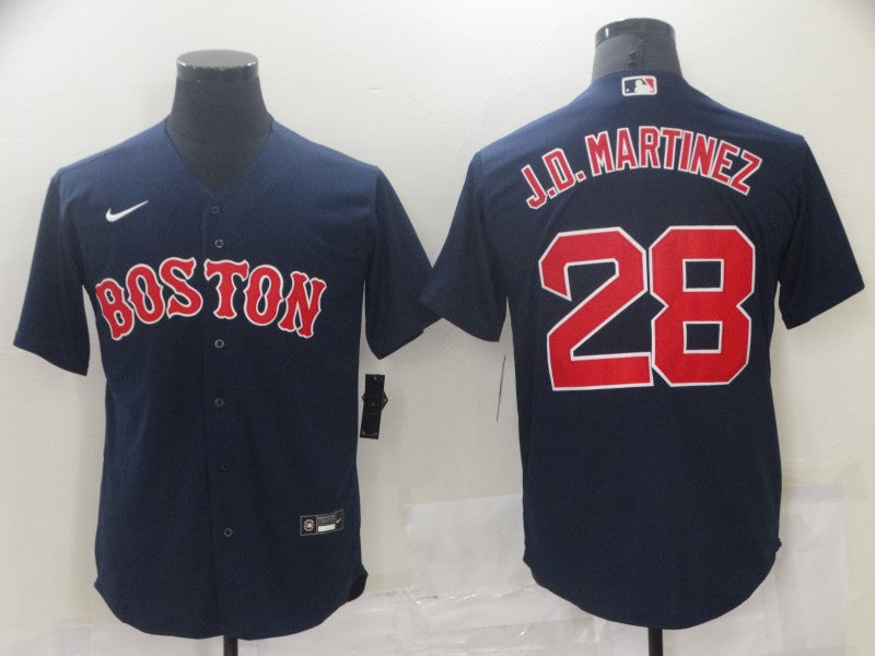Men's Boston Red Sox J.D. Martinez Navy Replica Baseball Jersey baseball jersey product view 1