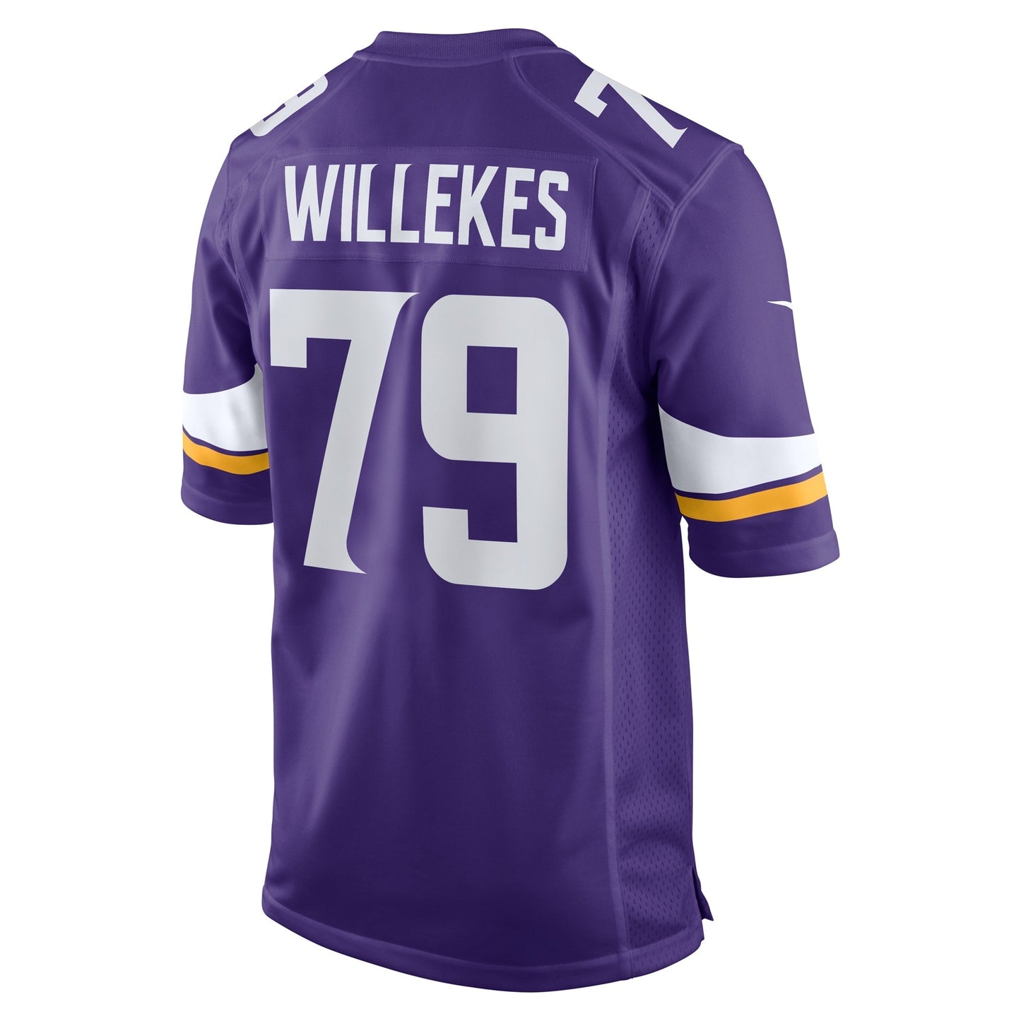 Kenny Willekes Minnesota Vikings Game Jersey - Purple football jersey product view 3