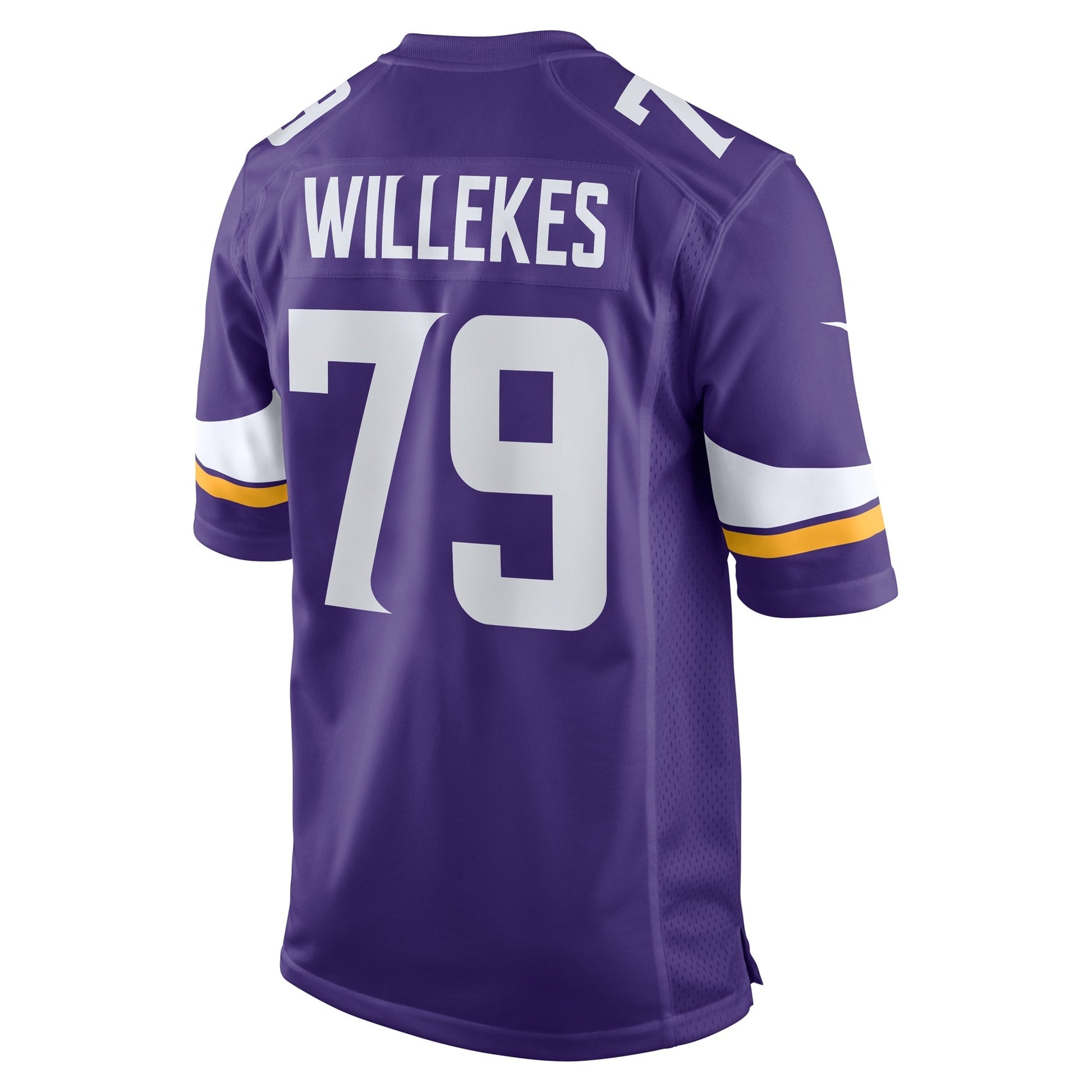 Kenny Willekes Minnesota Vikings Game Jersey - Purple football jersey product view 3