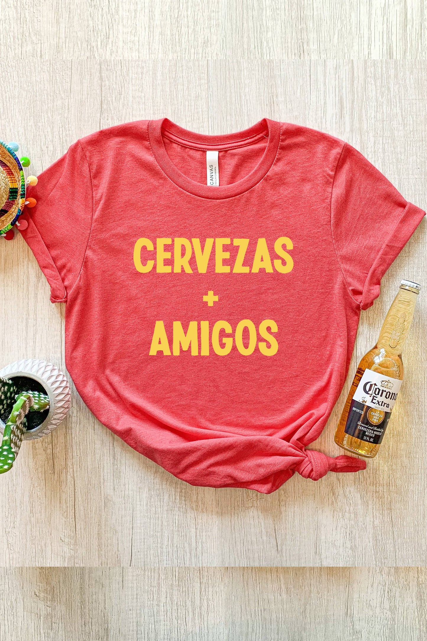 Cervezas + Amigos Unisex T-shirt, Sweatshirt, Hoodie, Long Sleeve Tee - T-Shirt, Sweatshirt, Hoodie