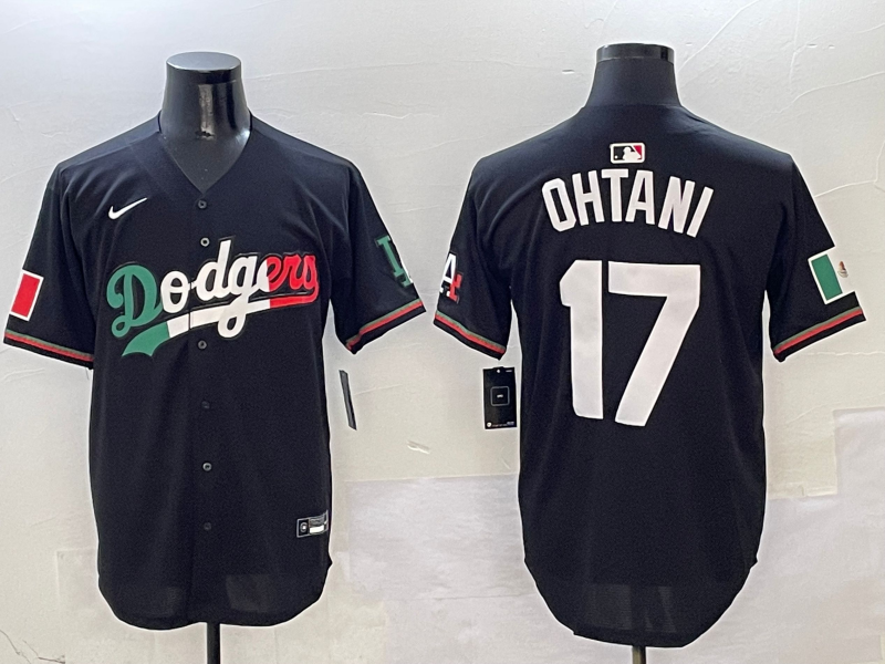 Men's Los Angeles Dodgers Shohei Ohtani Black Game Player Jersey baseball jersey product view 1