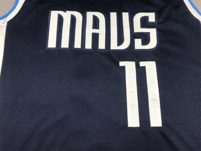 Mavericks #11 Dark Blue Announcement Edition Jersey basketball jersey product view 3