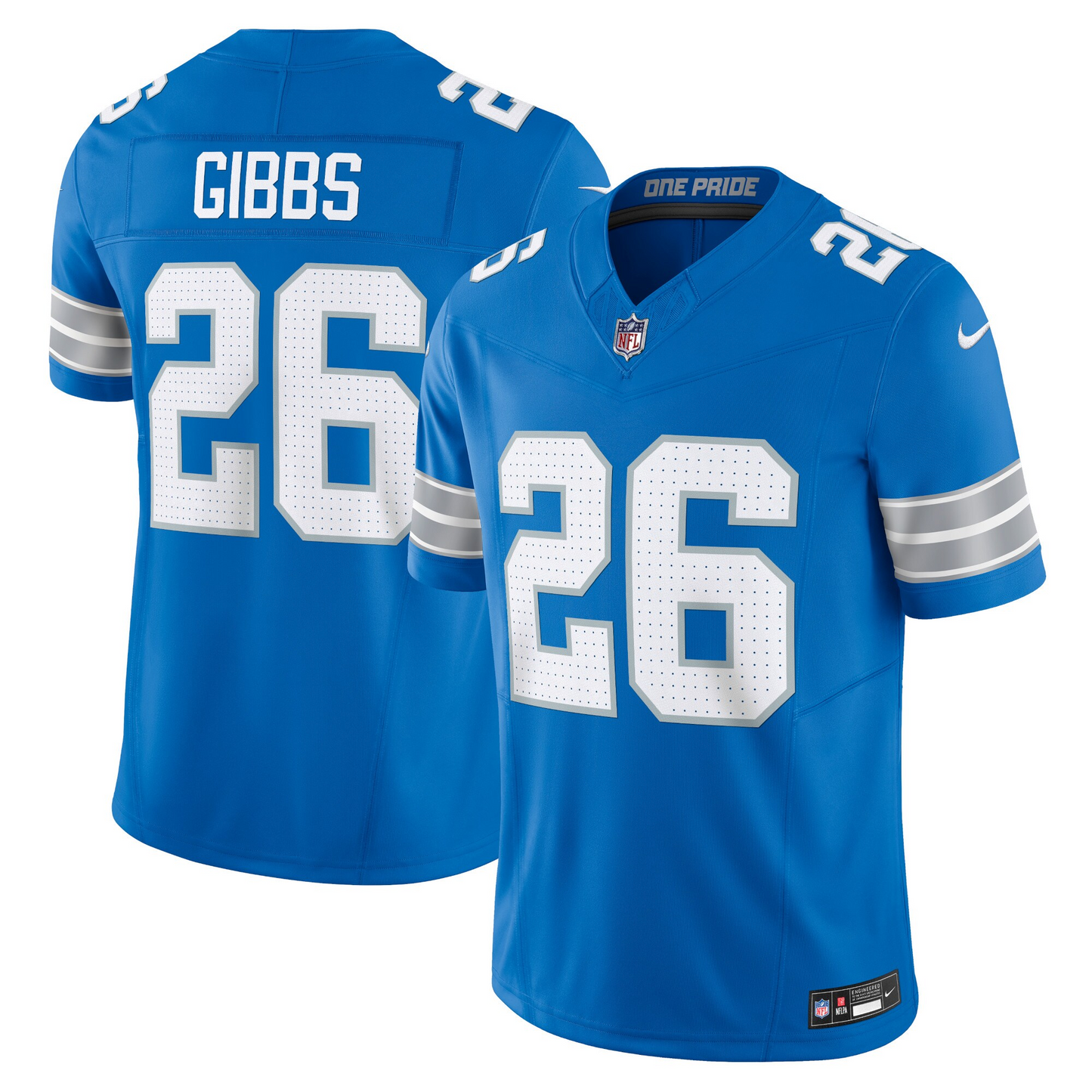Men's Detroit Lions Jared Goff Blue Jersey football jersey product view 1