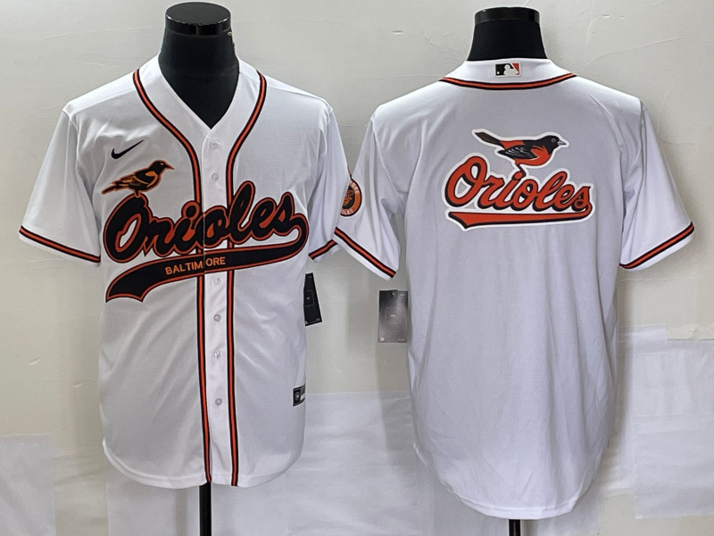 Men's Baltimore Orioles White Replica Team Jersey Joint Edition baseball jersey product view 1