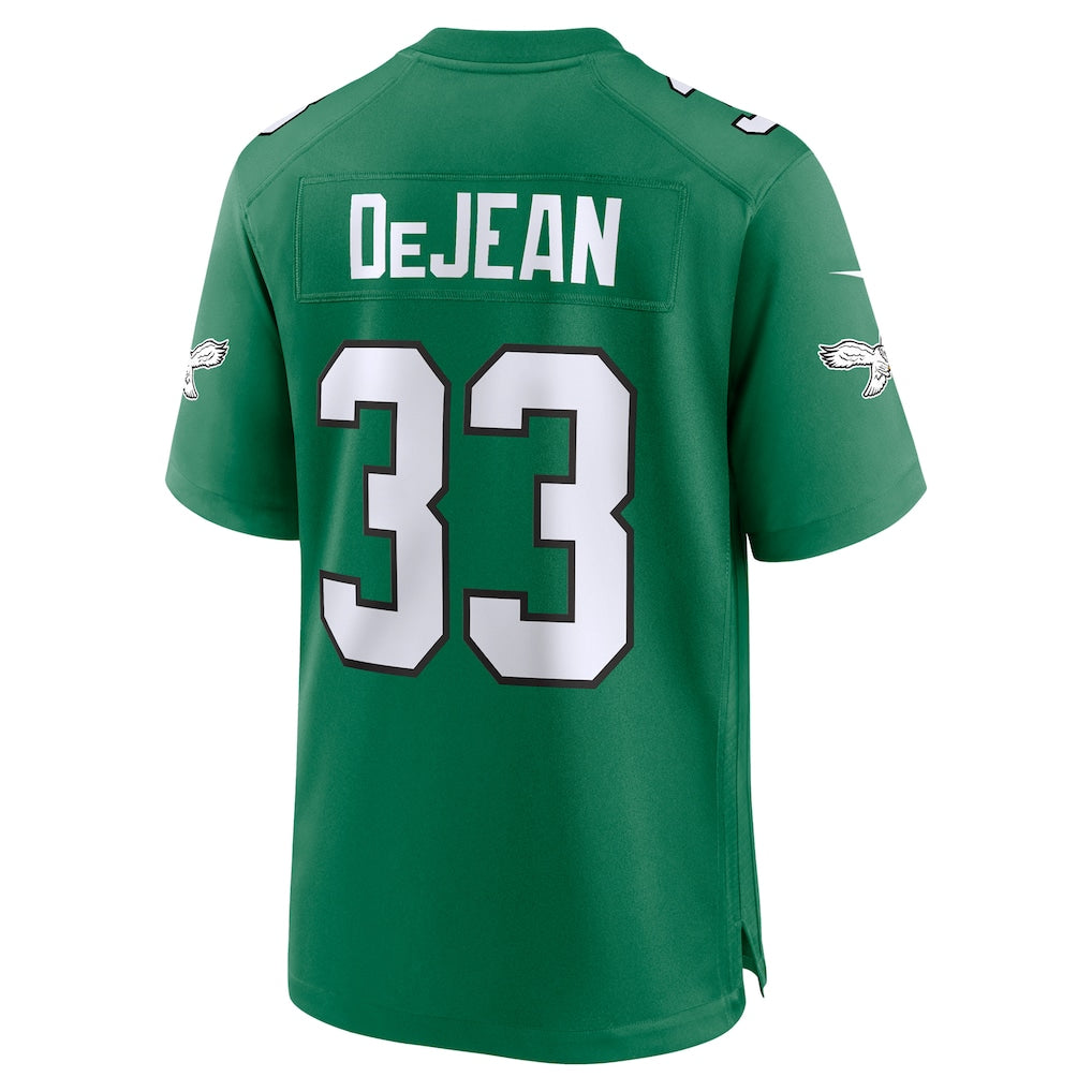P.Eagles #33 Cooper DeJean Kelly Green Alternate Game Jersey football jersey product view 1