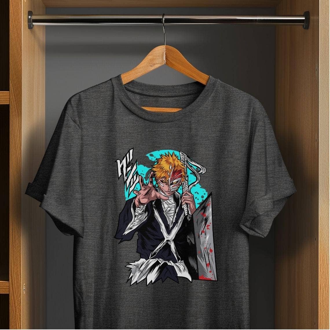 Shinigami Reaper Anime T-Shirt  Manga Graphic Tee Gift Unisex T-shirt, Sweatshirt, Hoodie, Long Sleeve Tee - T-Shirt, Sweatshirt, Hoodie
