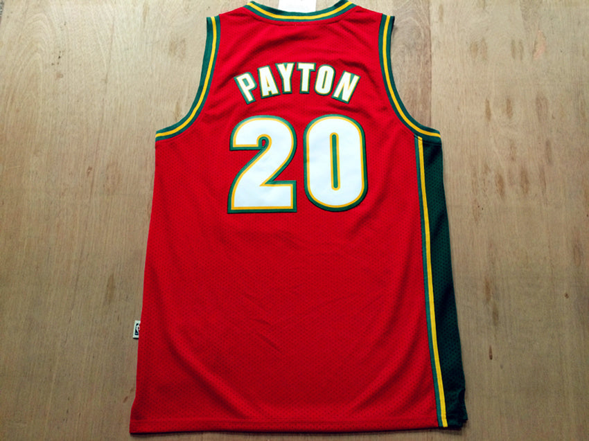 SuperSonics No. 20 Gloves Gary Payton Red 97-98 Classic Retro Premium Mesh Fan Edition Jersey basketball jersey product view 2