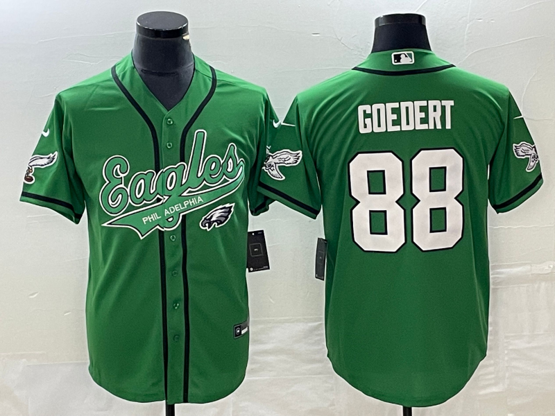 Men's Philadelphia Eagles Dallas Goedert Kelly Green Game Jersey Joint Edition football jersey product view 1
