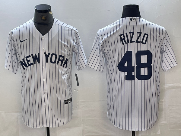 Men's New York Yankees Anthony Rizzo #48 White Limited Jersey baseball jersey product view 1